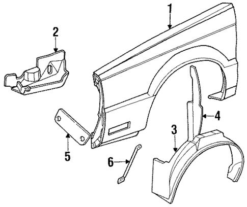 Fender & Components for 1993 Chrysler New Yorker #0