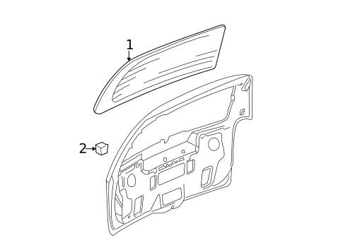 Glass - Lift Gate for 2003 Chevrolet Venture #0