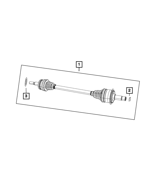52123971AD - Rear Wheel Drive; Differential and Drive Line: Axle Half Shaft, Left for Mopar Image image