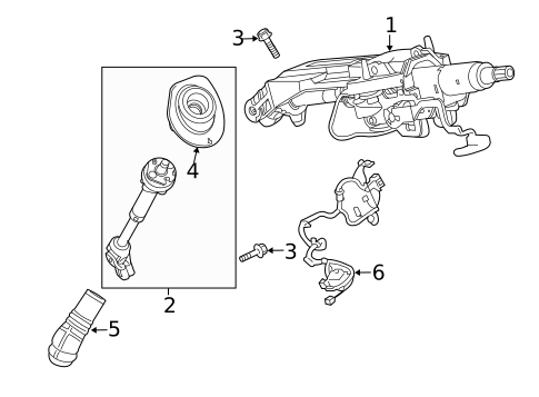 Steering Column Assembly for 2009 Chevrolet Traverse #0