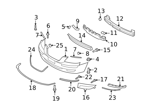 Bumper & Components - Front for 2009 Hyundai Sonata #0