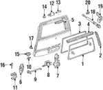 20277001 - Body: Striker Plate for Buick: Century, Skylark, Somerset | Cadillac: Cimarron, Seville | Chevrolet: Beretta, Cavalier, Corsica, Lumina APV | Oldsmobile: Calais, Cutlass Calais, Silhouette | Pontiac: Grand Am, Sunbird, Trans Sport Image
