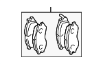 MZ690001 - : Brake Pads Front for Mitsubishi: Eclipse, Expo, Galant, Mirage Image