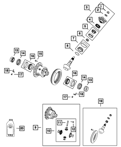 Front Axle: Housing, Differential and Vent for 2025 Ram 3500 #0