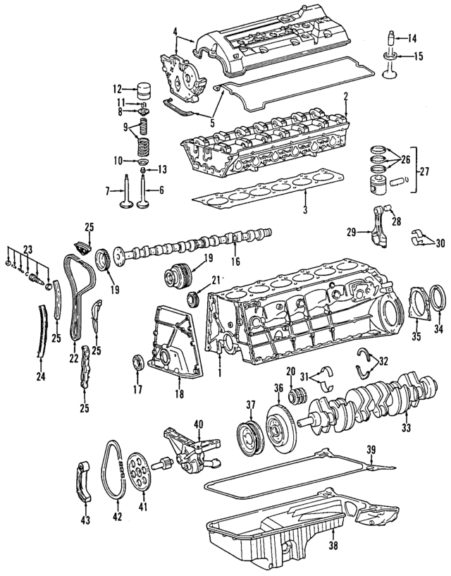 1040101308 - Engine: Cylinder Block for Mercedes-Benz Image