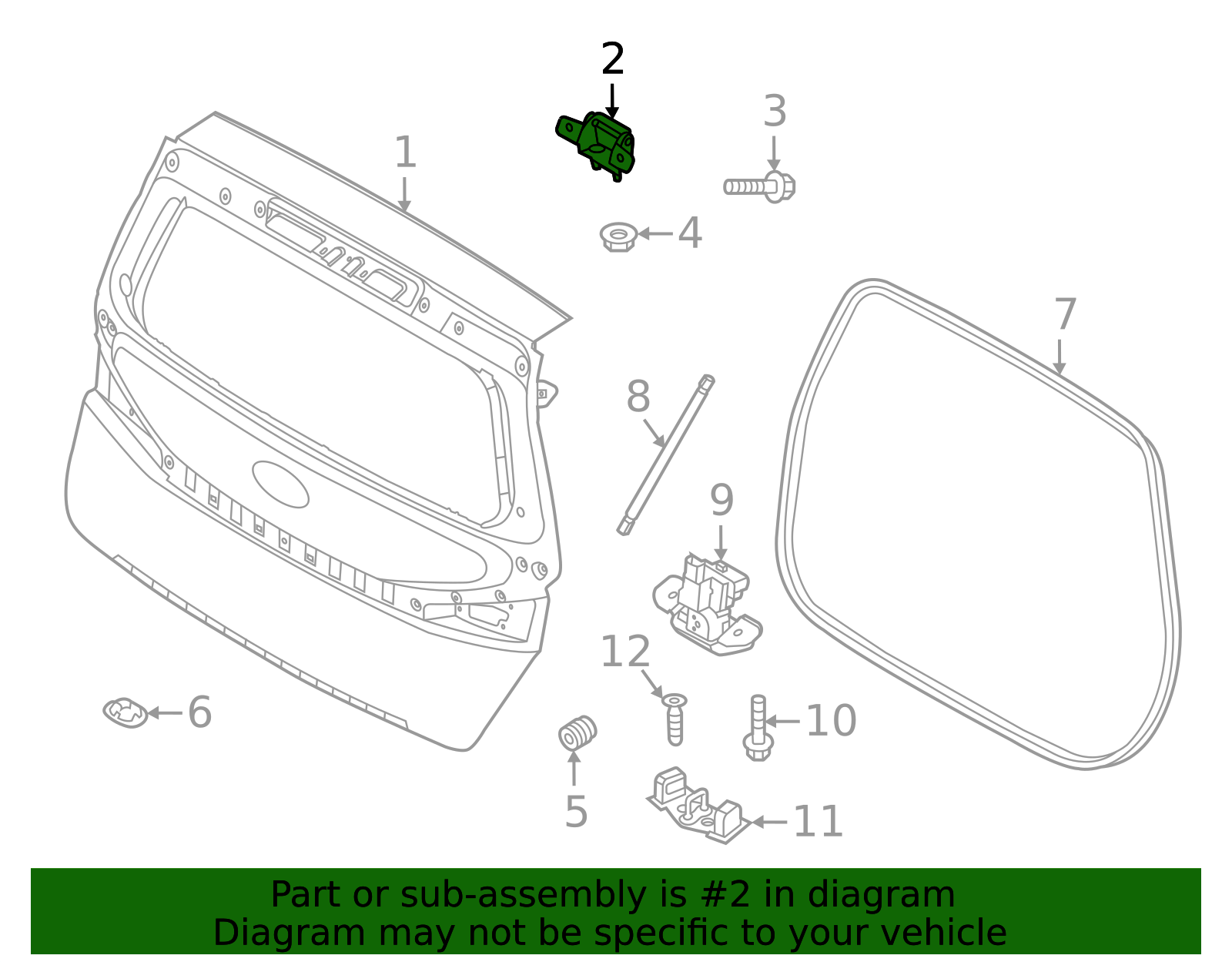 2020-2025 Kia Lift-Gate Hinge 72910-K0000 | OEM Parts Online