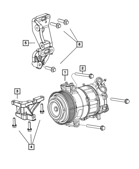 Air Conditioner Compressor and Mounting for 2019 Ram ProMaster City #0