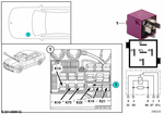 61361388911 - Vehicle Electrical System: Relay, Change-Over Contact,Signal Violet for BMW Image