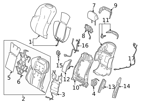 Passenger Seat Components for 2025 Lexus LX700h #2