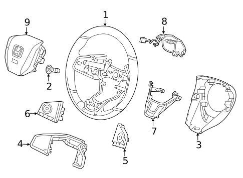 Steering Wheel & Trim for 2019 Honda Civic #0