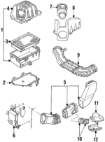 F37Z9600B - Engine: Air Cleaner Assembly for Ford: Explorer, Ranger Image