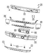 68003322AB - Frame, Bumper and Fascia: Front Bumper Beam for Mopar Image
