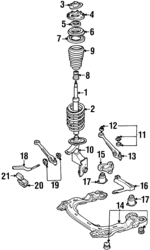 4A0413031J - Suspension: Shock for Audi: S4, S6, V8 Quattro Image