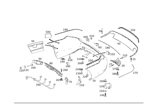 Rear Bumper for 2015 Mercedes-Benz E550 #0