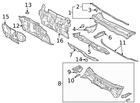 Cowl for 2018 Lexus ES350 #0