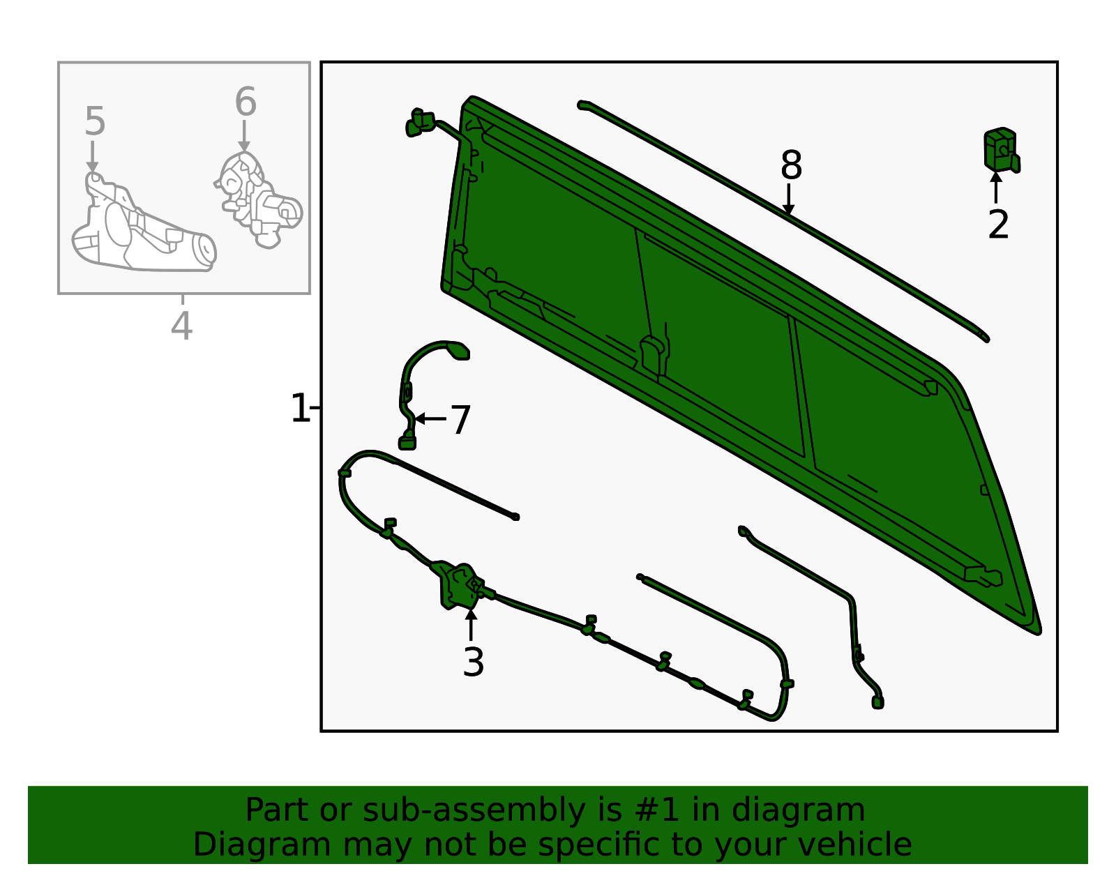 2024-2026 Toyota Tacoma Back Glass 64810-AK010 | OEM Parts Online