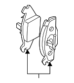 1J0698151P - : Front Pads for Volkswagen: Golf, Jetta Image