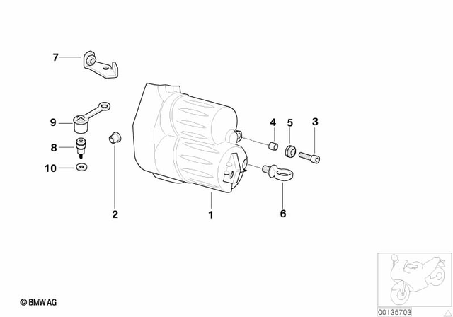 11147679846 - : Cover, Starter Motor, Silver for BMW-Motorrad Image