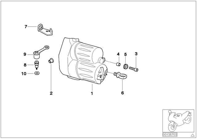 11147679846 - : Cover, Starter Motor, Silver for BMW-Motorrad Image
