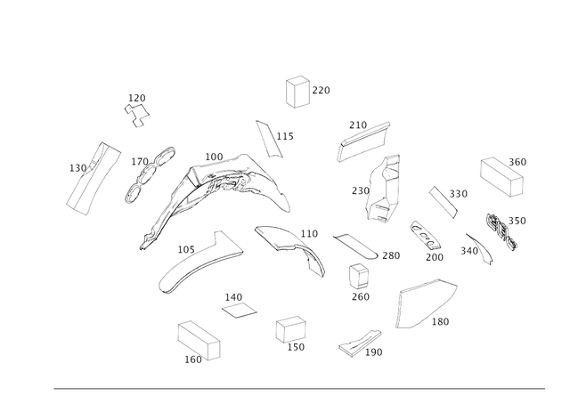 1666828200 - Trim: Dampening, Wheel Arch for Mercedes-Benz Image image