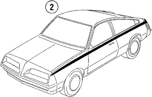 Stripe Tape for 1987 Pontiac Sunbird #1