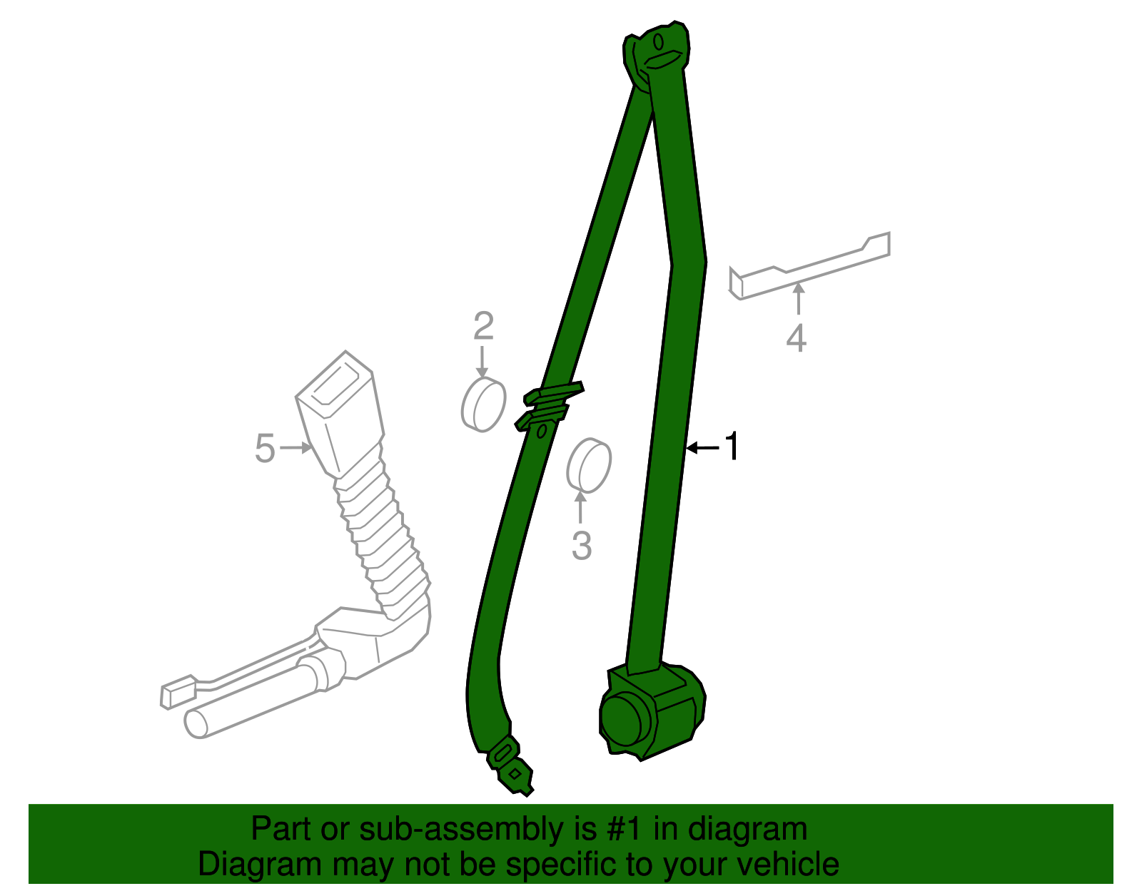 Seat Belt Assembly - BMW (72119164056)