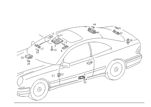 Interior Lamps for 2003 Mercedes-Benz CLK430 #0