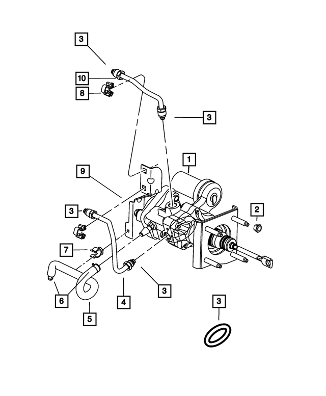 4581635AB - Brakes: Brake Booster Vacuum Hose for Mopar Image image
