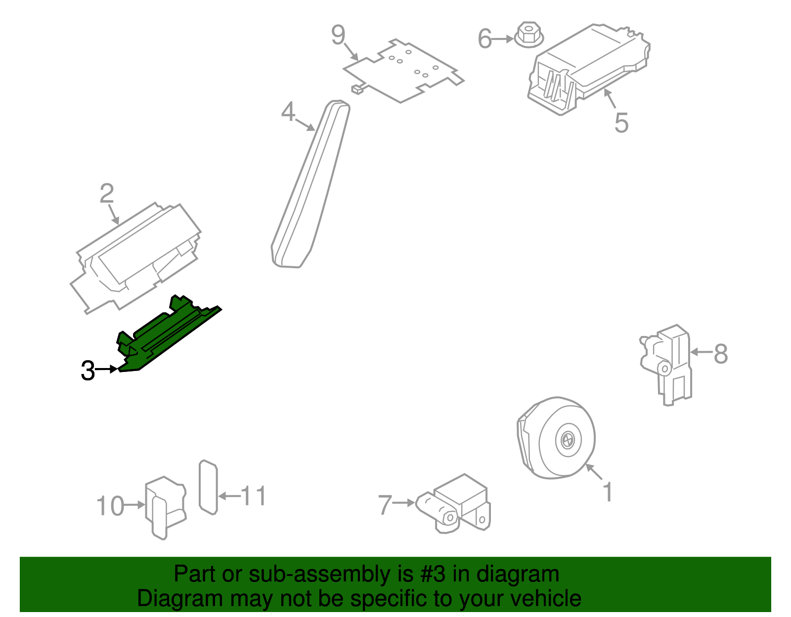 Knee Inflator Module - BMW (72-12-9-141-044)