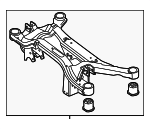 5N0505235AG - Suspension: Suspension Cross-member for Volkswagen: Golf, Golf R, GTI, R32, Rabbit Image
