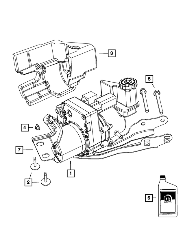 R8059525AK - : Power Steering Pump, Remanufactured for Mopar Image
