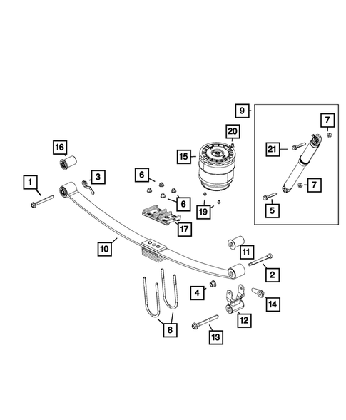 Rear Suspension and Cradle for 2015 Ram 3500 #1
