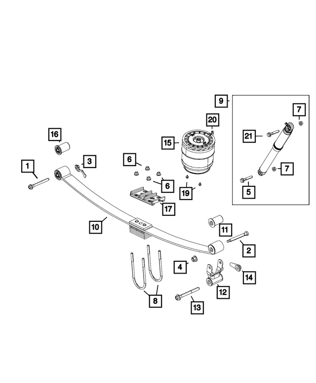 6510428AA - Rear Suspension: Hex Flange Head Bolt for Mopar Image