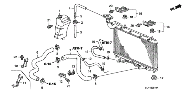 Radiator Hose - Reserve Tank for 2007 Honda Fit #0