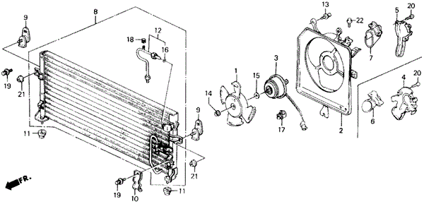 A/C Air Conditioner (Condenser) for 1991 Honda Prelude #0