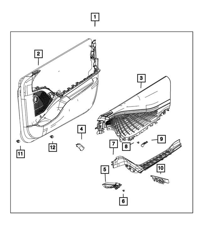 7LT98TX7AB - : Inside Release Handle, Right for Mopar Image