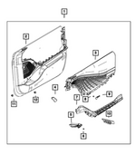 7ZD82TX7AA - : Front Door Trim Panel, Right for Mopar Image