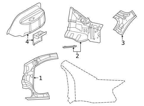 Inner Structure for 2003 Chrysler Sebring #2