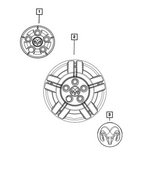 68417597AB - : Wheel Center Cap for Mopar Image