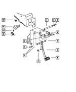 52078842 - Service Brakes: Brake Pedal Pivot Shaft for Mopar Image