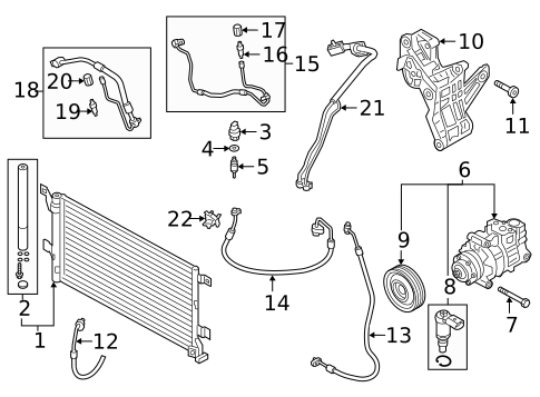 Condenser, Compressor & Lines for 2019 Audi RS5 Sportback #0