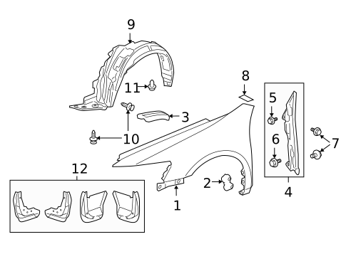 Fender & Components for 2009 Acura RL #0
