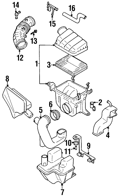 Air Intake for 1999 Suzuki Esteem #0