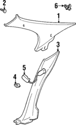 10335062 - Body: Upper Quarter Trim for Pontiac: Grand Prix Image