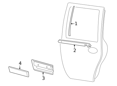 Exterior Trim - Rear Door for 2017 Lincoln Navigator #0