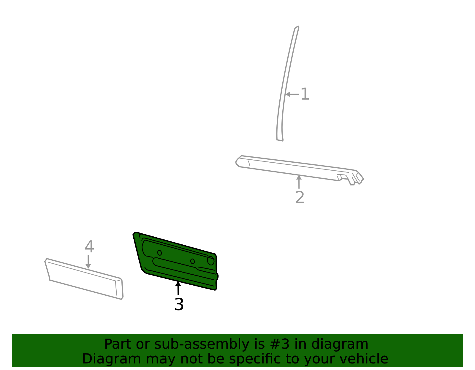 2007-2014 Lincoln Navigator Cladding - Driver's Side (LH) 7L7Z-7825557 ...