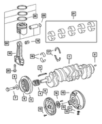 5080012AA - 2.7L Diesel - Mercedes Benz [EX8]: Engine Crankshaft for Dodge: Sprinter 2500, Sprinter 3500 Image