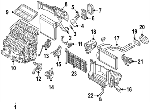 Evaporator & Heater Components for 2023 Mazda CX-50 #1