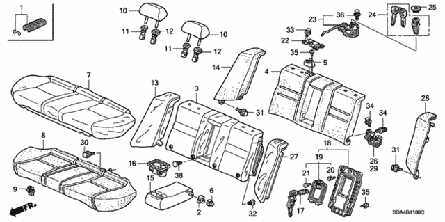 Rear Seat for 2006 Honda Accord #0