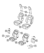 6SS78LT5AE - : Front Seat Back Cover, Right for Jeep: Cherokee Image